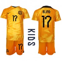 Maglie da calcio Olanda Daley Blind #17 Prima Maglia Bambino Mondiali 2022 Manica Corta (+ Pantaloni corti)